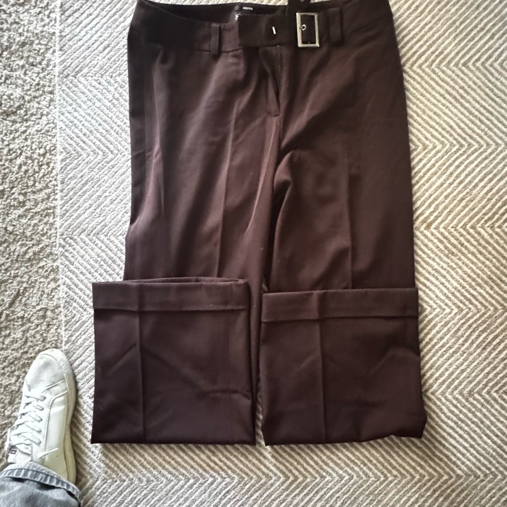 Style & Co Women's Brown Trousers with Belt - Picture 7 of 9